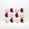 Branded cupcakes with edible printed logos created for Birmingham cupcakes customers.