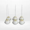 Bridal cake pops decorated with pearls, lace textures, and elegant finishes, designed to complement wedding cakes in Birmingham.