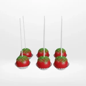 Christmas themed cake pops with festive decorations handcrafted by cake makers in Sutton Coldfield.