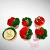 Christmas cupcakes decorated with festive buttercream and edible holiday toppings, freshly made for cake Birmingham customers.