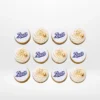 Promotional cupcakes with out edible logo toppers prepared for cupcake delivery in Birmingham.