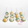 Safari jungle themed cakepops featuring handcrafted animal designs from a cake shop in Maypole.