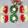 Festive XMAS cupcakes with seasonal buttercream and edible decorations crafted by cake makers in Birmingham.