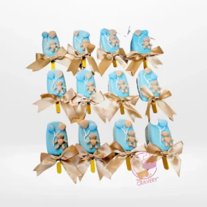 Bear themed cakesicles handcrafted at a cake shop in Birmingham.