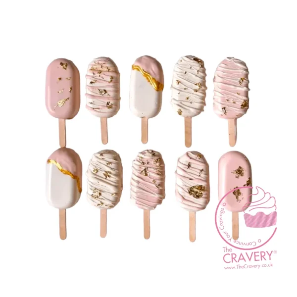 Bridal Shower Cakesicles handcrafted at a cake shop in Birmingham city centre