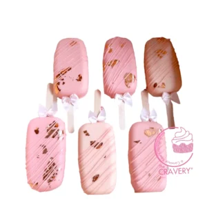 Pink Cakesicle handcrafted at a Birmingham cake shop