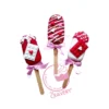 Valentine Cakesicles decorated in romantic designs from a Birmingham cake shop