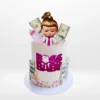 Bossbaby Cakes themed with pink styling and cute character design made in Birmingham.