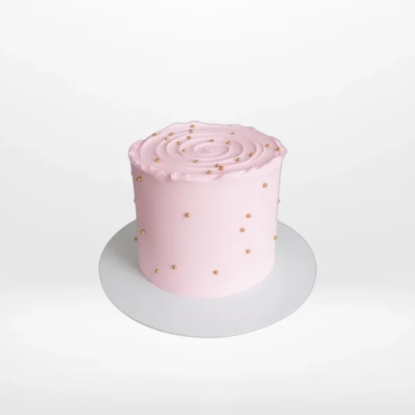 Custom celebration cake with smooth buttercream finish made in Birmingham.