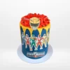 Power Rangers themed birthday cake by The Cravery in Birmingham with vibrant hero designs.