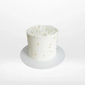 Custom celebration cake with smooth buttercream finish made in Birmingham.