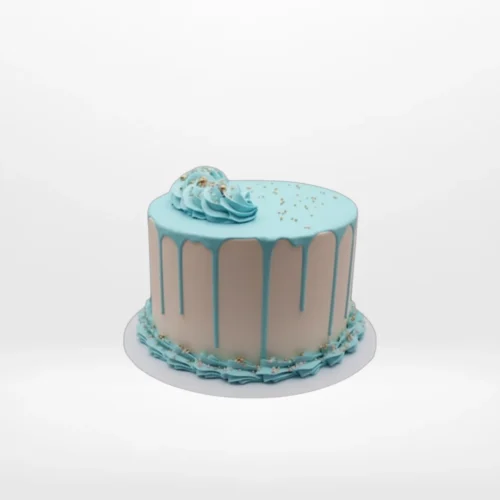 Cute birthday cake with pastel colours and smooth buttercream made in Birmingham.