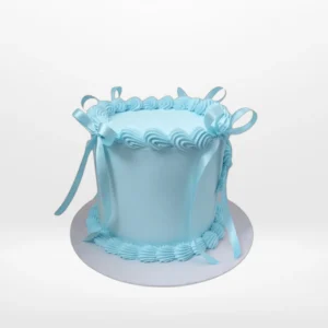 Custom celebration cake with smooth buttercream finish made in Birmingham.