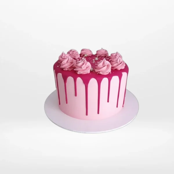 Custom celebration cake with smooth buttercream finish made in Birmingham.