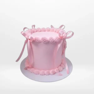 Custom celebration cake with smooth buttercream finish made in Birmingham.