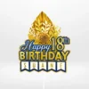 Premium personalised 18th birthday cake topper with layered 3D design from Cake Shop Walsall.