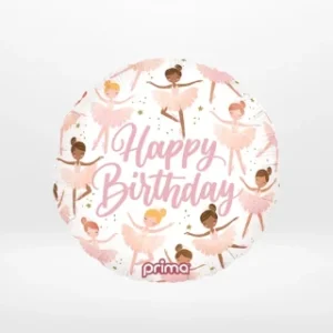 Ballerina balloon with elegant pink ballet-themed design prepared in Walsall.