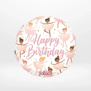 Ballerina balloon with elegant pink ballet-themed design prepared in Walsall.