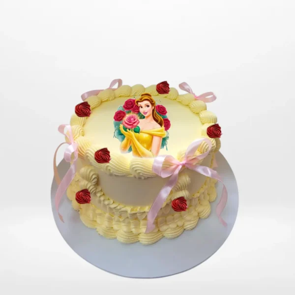 Bella cake with elegant decorative styling and smooth buttercream finish handcrafted in Birmingham.