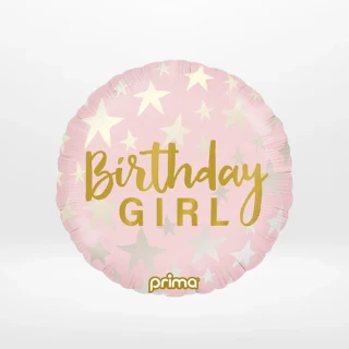 Birthday Girl balloon with colourful celebratory design from Cake Shop Walsall.