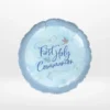 Communion blue balloon with elegant religious styling prepared for celebrations in Walsall.