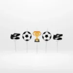 Football candles for football-themed birthday cakes in Birmingham.