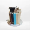Graduation cake with handcrafted edible sugarpaste books from Cake Shop Birmingham.