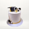 Graduation cap cake with elegant personalised decorations from Cake Shop Birmingham.