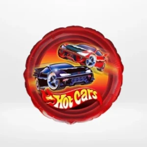 Hot Wheels balloon with colourful racing-themed design from Cake Shop Dudley.