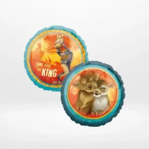 Lion King balloon with colourful safari-themed design from Cake Shop Dudley.
