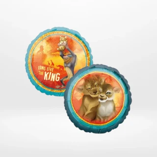 Lion King balloon with colourful safari-themed design from Cake Shop Dudley.