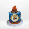Lohri cake with bonfire decorations from Cake Shop Wolverhampton.