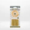 Gold birthday candles for celebration cakes from Cake Shop Dudley.