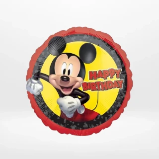 Mickey Mouse balloon with colourful character-themed design prepared in Birmingham.