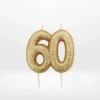Gold glitter 60th birthday candle from Cake Shop Dudley.