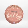 Rose gold balloon with elegant metallic finish prepared in Birmingham.