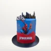 Simple Spider Man cake with smooth buttercream finish and clean superhero styling handcrafted in Birmingham.
