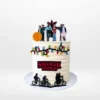 Stranger Things birthday cake with edible and non-edible prints from Cake Shop Walsall.