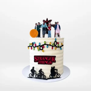 Stranger Things birthday cake with edible and non-edible prints from Cake Shop Walsall.