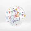 Welcome home balloon with cheerful celebratory styling prepared in Birmingham.