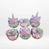 Unicorn Cupcakes Ideas with prints and handmade fondant unicorn decorations from Cake Shop Birmingham